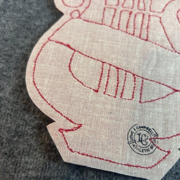 Vtg Marching Band Letterman Jacket Badge Varsity School Lyre Red White YHS 1930s - Picture 2 of 9